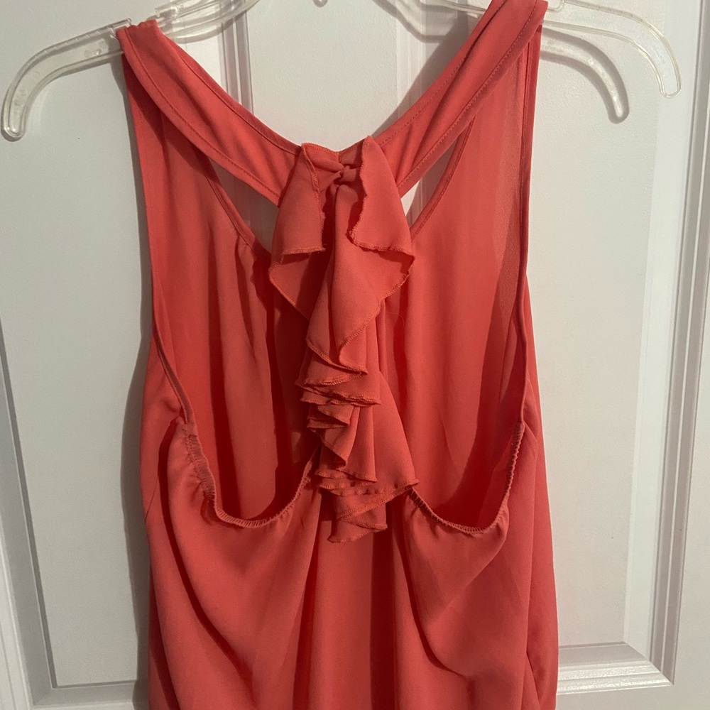 Peach Cropped, Razor Back, Tank Top